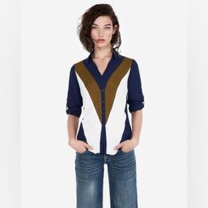 Express. Portofino Button Down Blouse. Size Large.